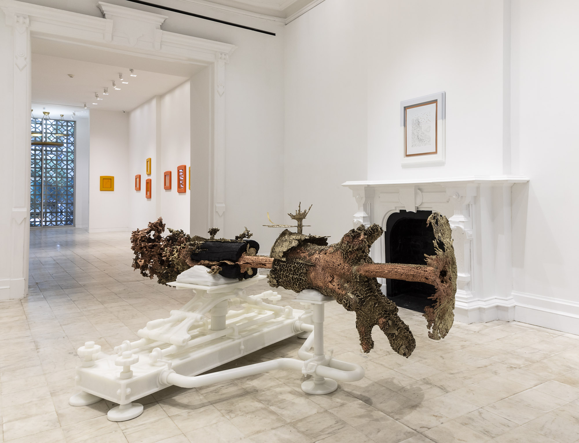 Installation view, Matthew Barney: <i>Embrasure</i>, at Gladstone 64, 2019. 