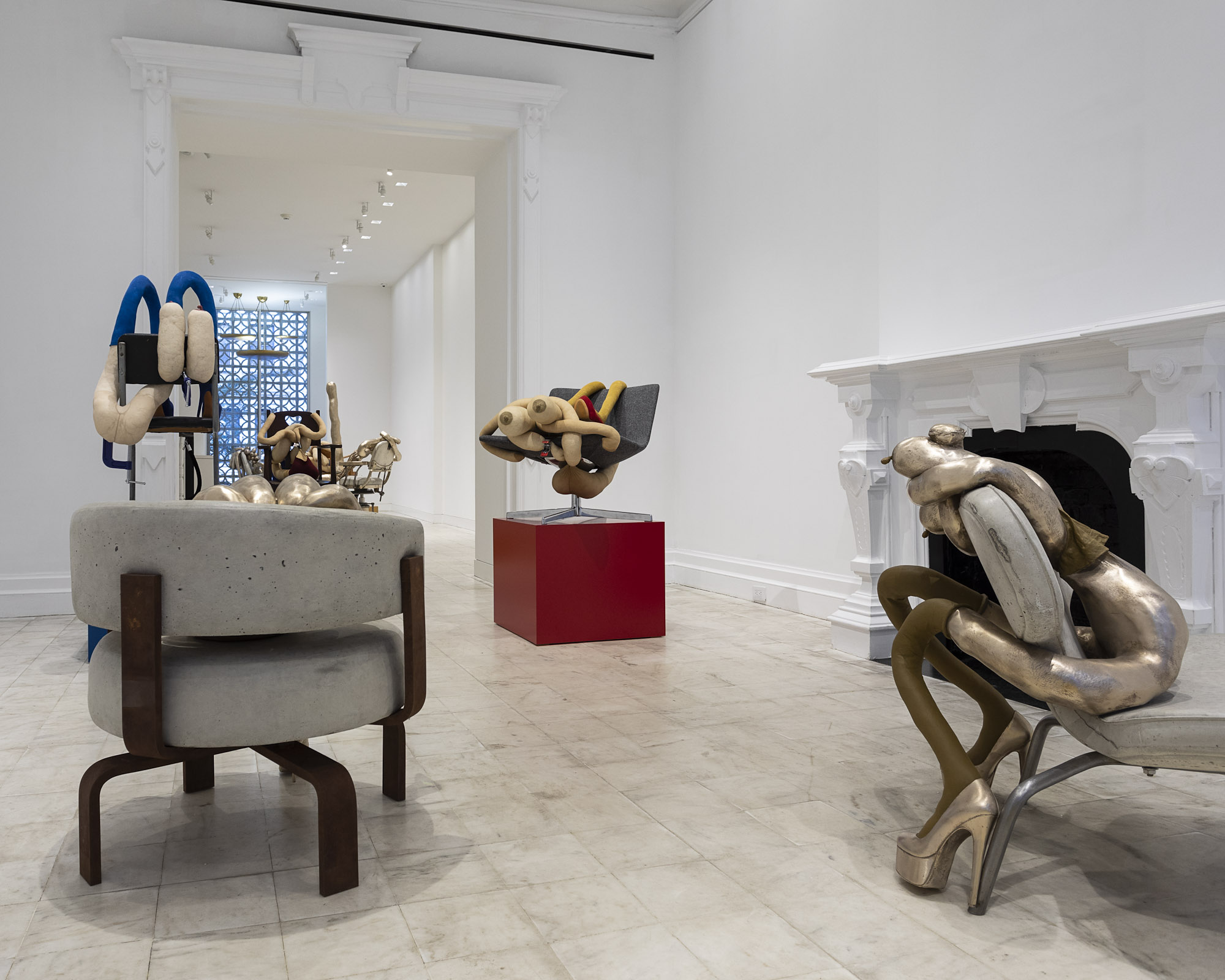 Installation view, Sarah Lucas: <i>HONEY PIE</i>, at Gladstone 64, New York, 2020